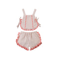 Gallery viewerに画像を読み込む, Baby Juria Apron Blouse & Shorts Set with Scallop Ruffles