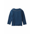 Gallery viewerに画像を読み込む, Gingersnaps Geraldine Ribbed Tee with Collar and Embroidered Love Applique