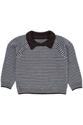 Gallery viewerに画像を読み込む, MERINO STRIPED BLOUSE W. COLLAR