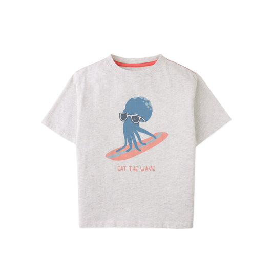 Oruo Surfing Octopus Relaxed-Fit Graphic Tee
