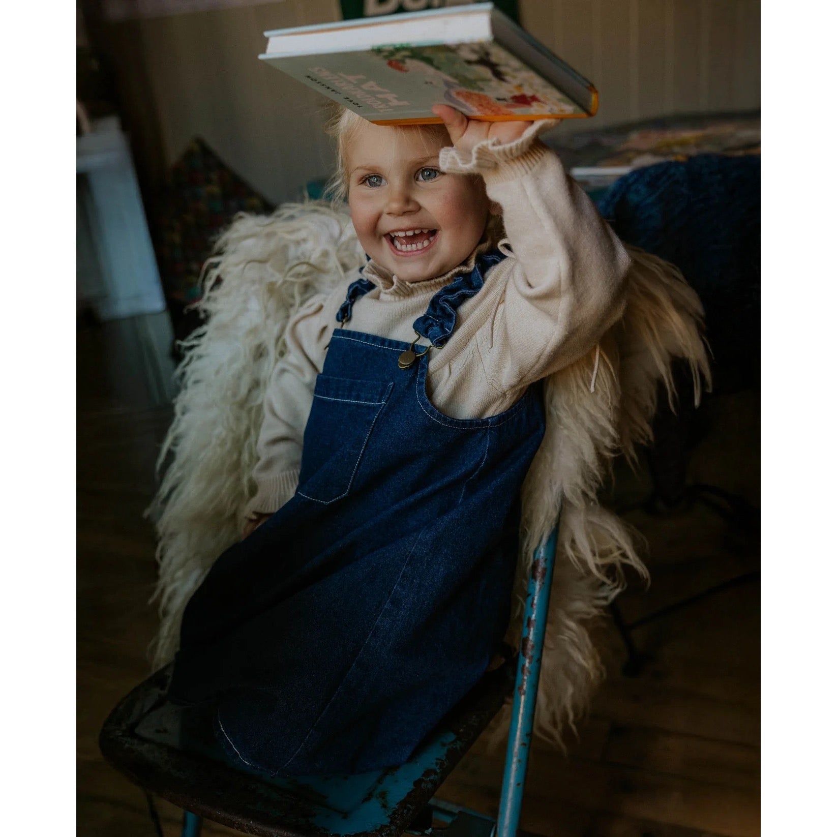 DON DENIM OVERALLDRESS