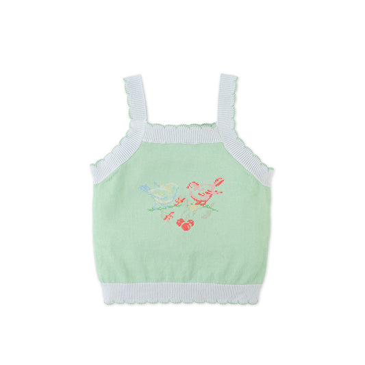 Gingersnaps Gabriella Top with Cross-Stitch Embroidery & Scalloped Edges