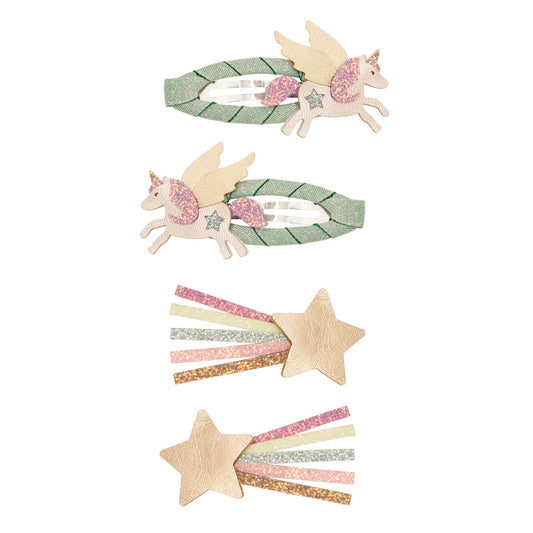 FLYING UNICORN CLIP SET
