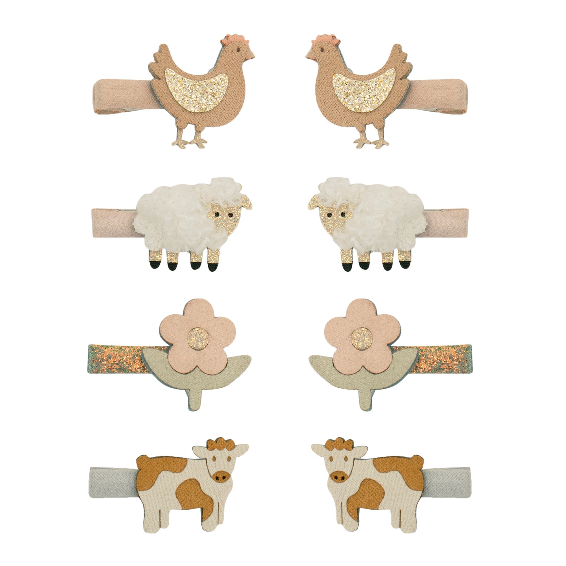 Farm animal mini clips