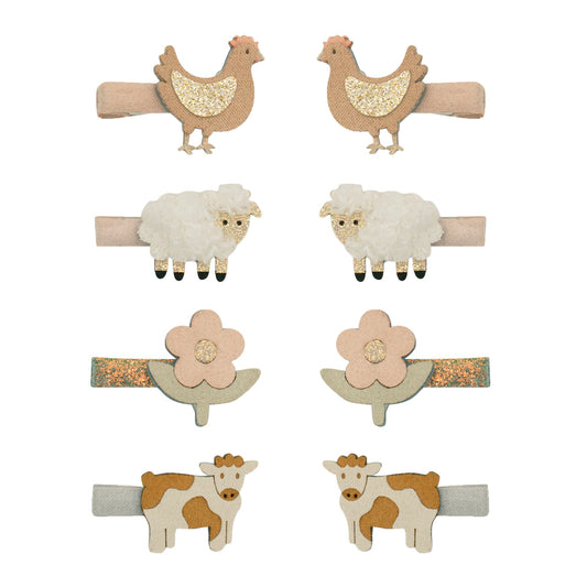 Farm animal mini clips