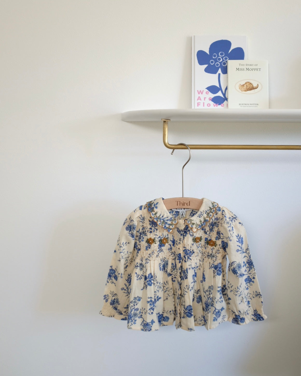 SMOCKED BLOUSE ORCHID BLUE