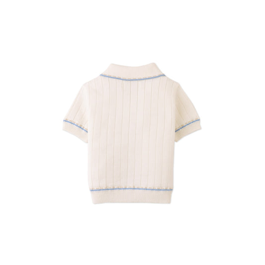 Baby Reiner Polo Shirt with Striped Tipping Accents