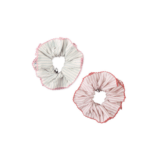 Rue Scrunchies With Picoting Edges