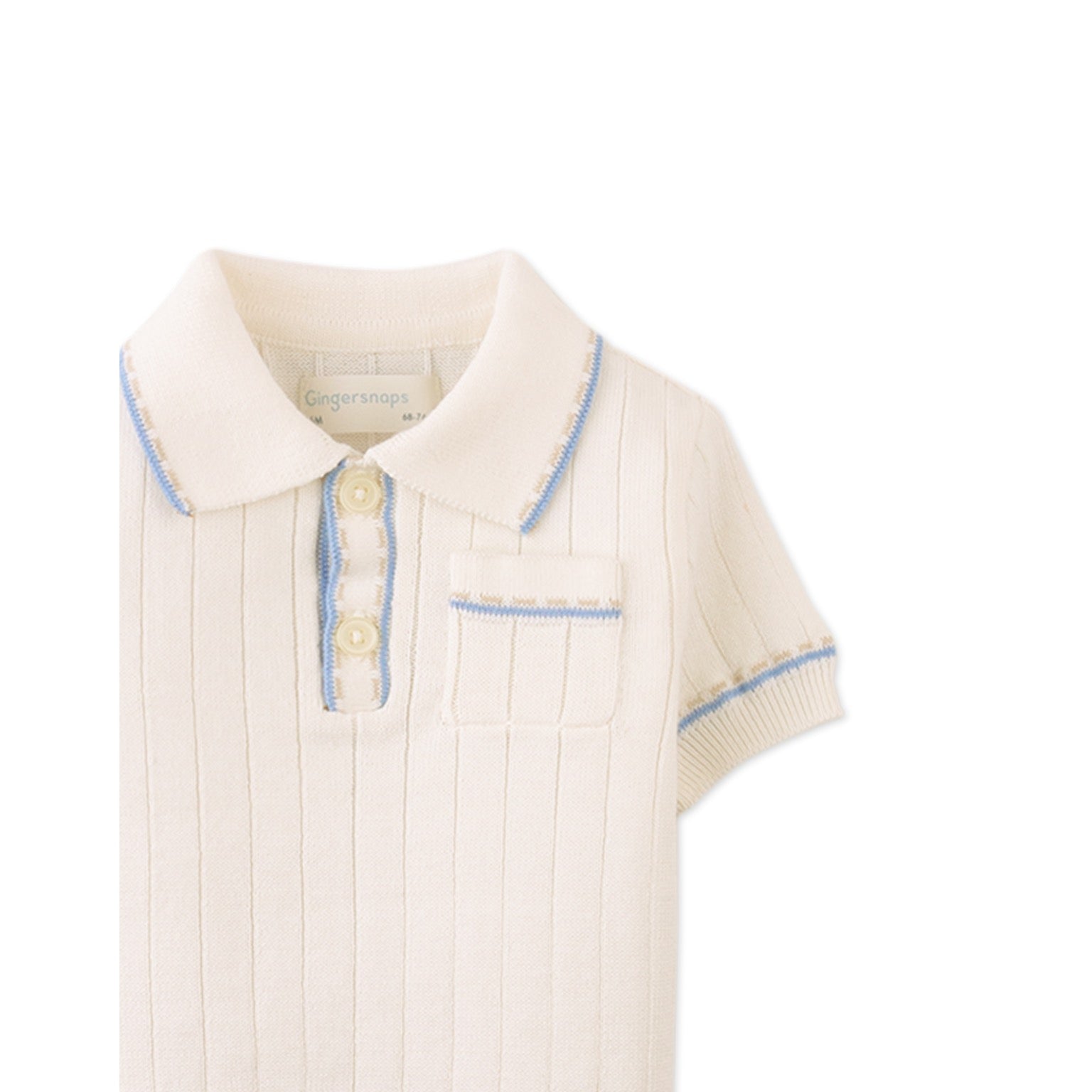 Baby Reiner Polo Shirt with Striped Tipping Accents