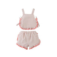 Gallery viewerに画像を読み込む, Baby Juria Apron Blouse & Shorts Set with Scallop Ruffles
