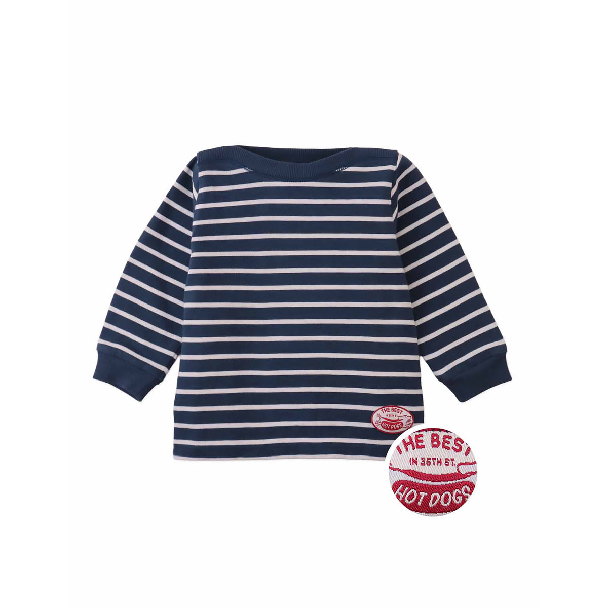 Gingersnaps Seth Striped Boat- Neck Tee