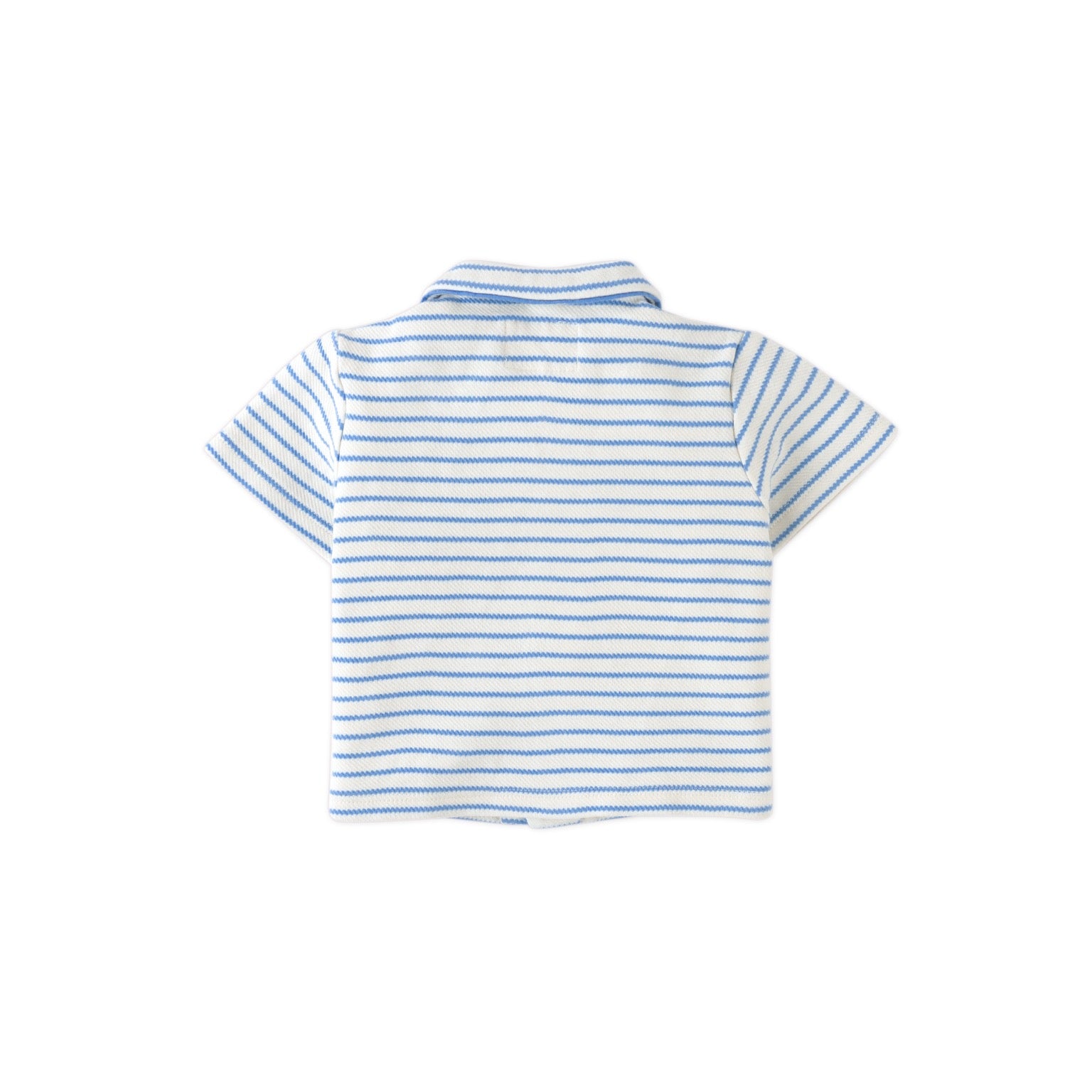 Baby Ben Striped Jersey Resort Polo With Banana & Toucan Embroidery