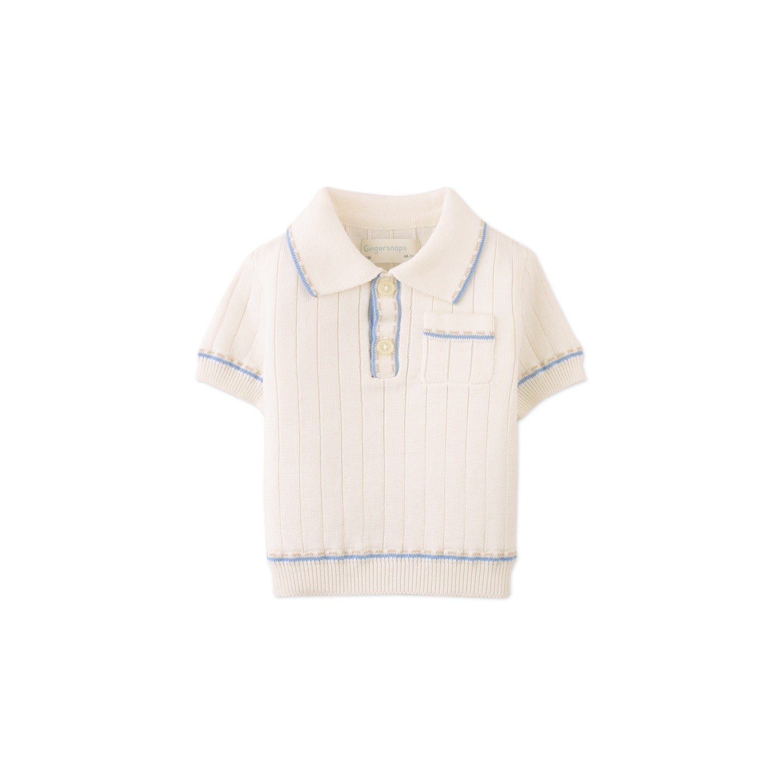 Baby Reiner Polo Shirt with Striped Tipping Accents