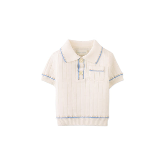Baby Reiner Polo Shirt with Striped Tipping Accents