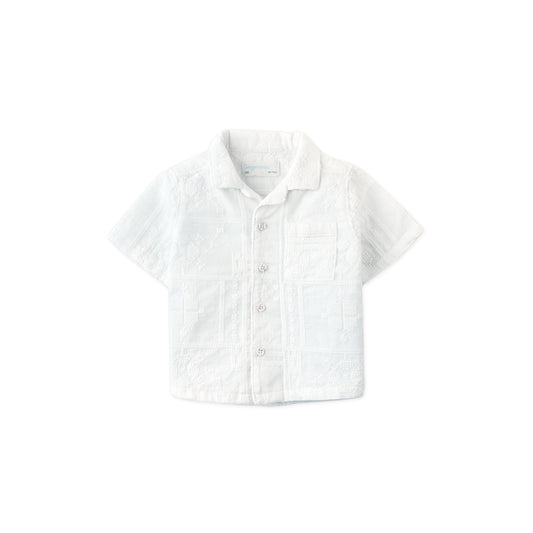 Baby Timothy Embroidered Camp Collar Shirt