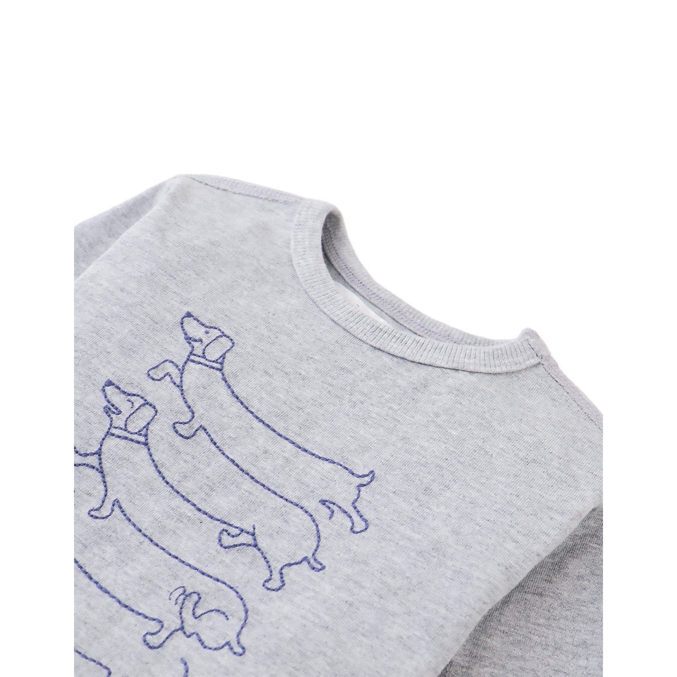 Gingersnaps Gianni Barrel Tee with Dachshund Outline Embroidery