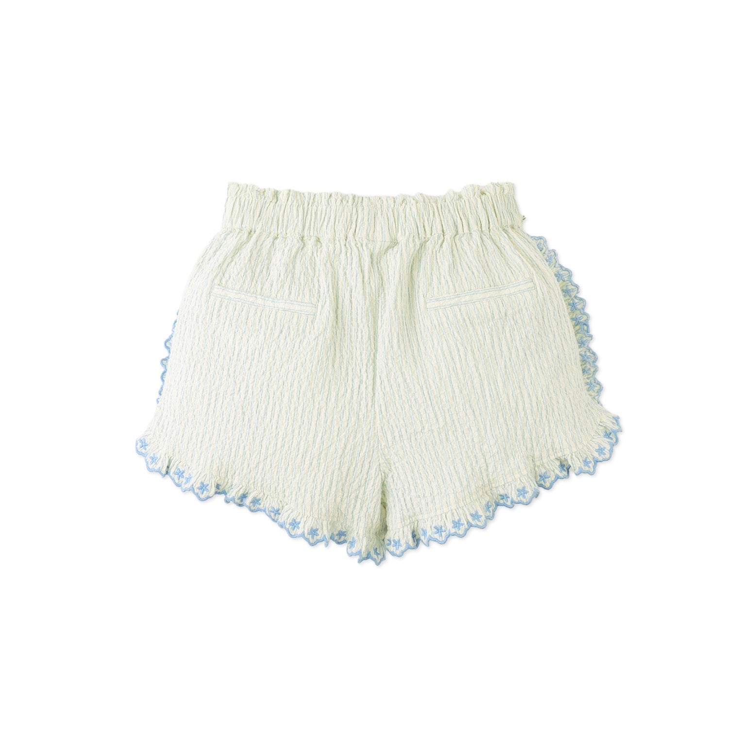 Gingersnaps Isabel Ruffled Striped Apron Top with Tie Straps & Ruffled Shorts