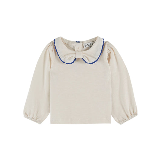 ORGANIC COTTON BOW-NECK T-SHIRT