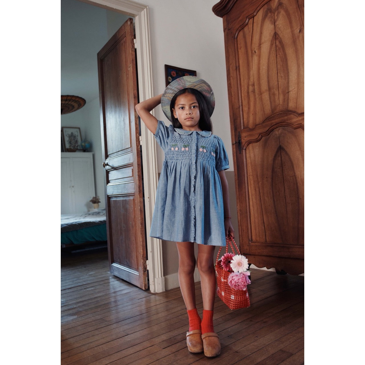 HAND SMOCK EMBROIDERY DRESS