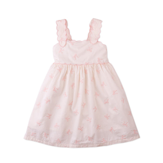 Gingersnaps Kara Poplin Dress with a Scalloped Top & Tie Straps