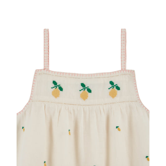 LEMON EMBROIDERED TANK TOP