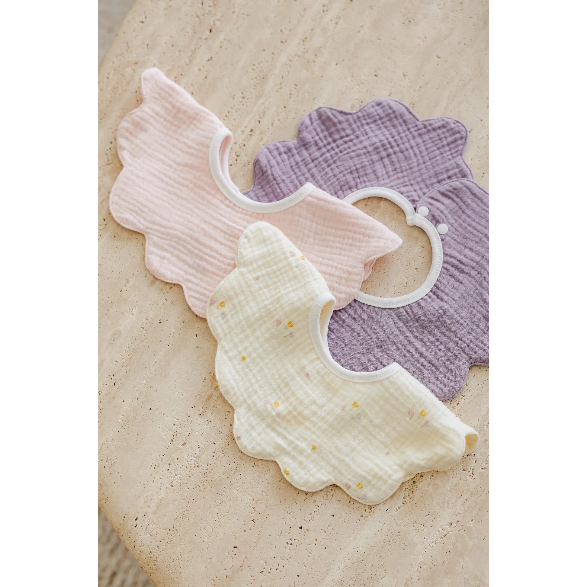 Soft Spot Soft Petal Bibs (Set of 3)