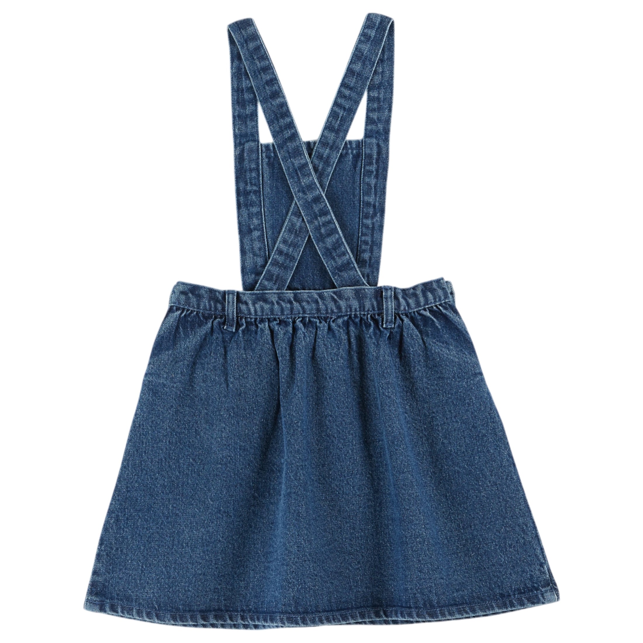 COTTON DENIM APRON DRESS