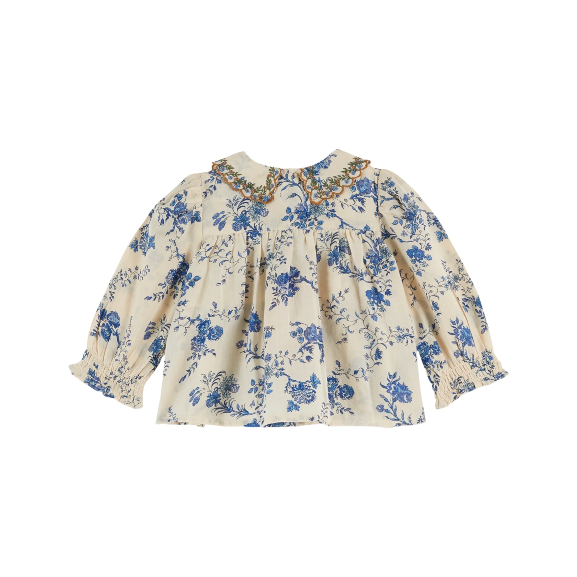 SMOCKED BLOUSE ORCHID BLUE