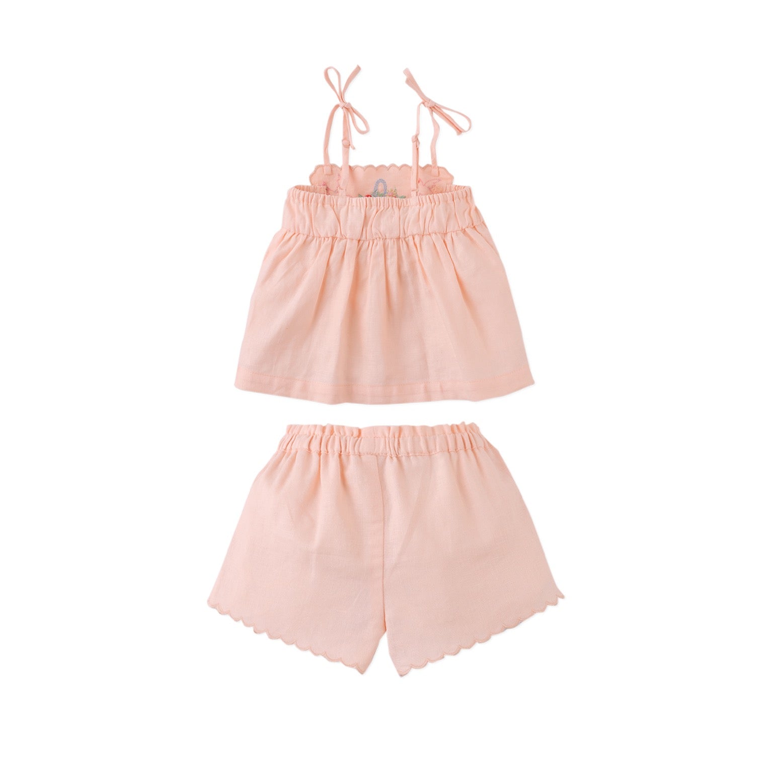 Baby Hinata Embroidered Empire Tunic Blouse & Shorts Set