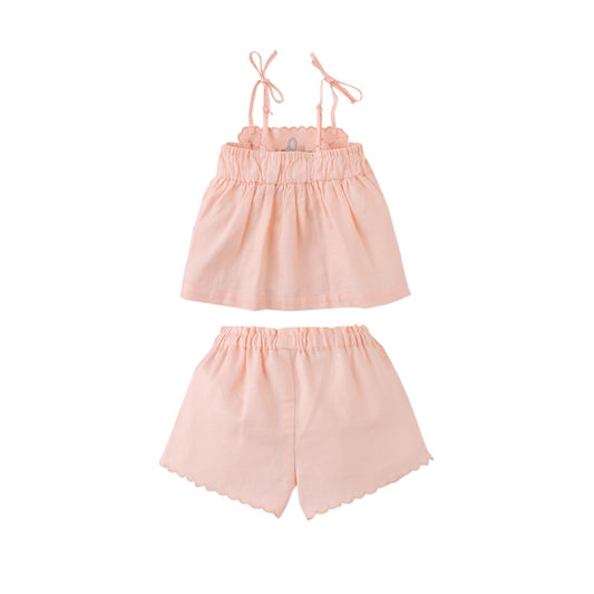 Baby Hinata Embroidered Empire Tunic Blouse & Shorts Set