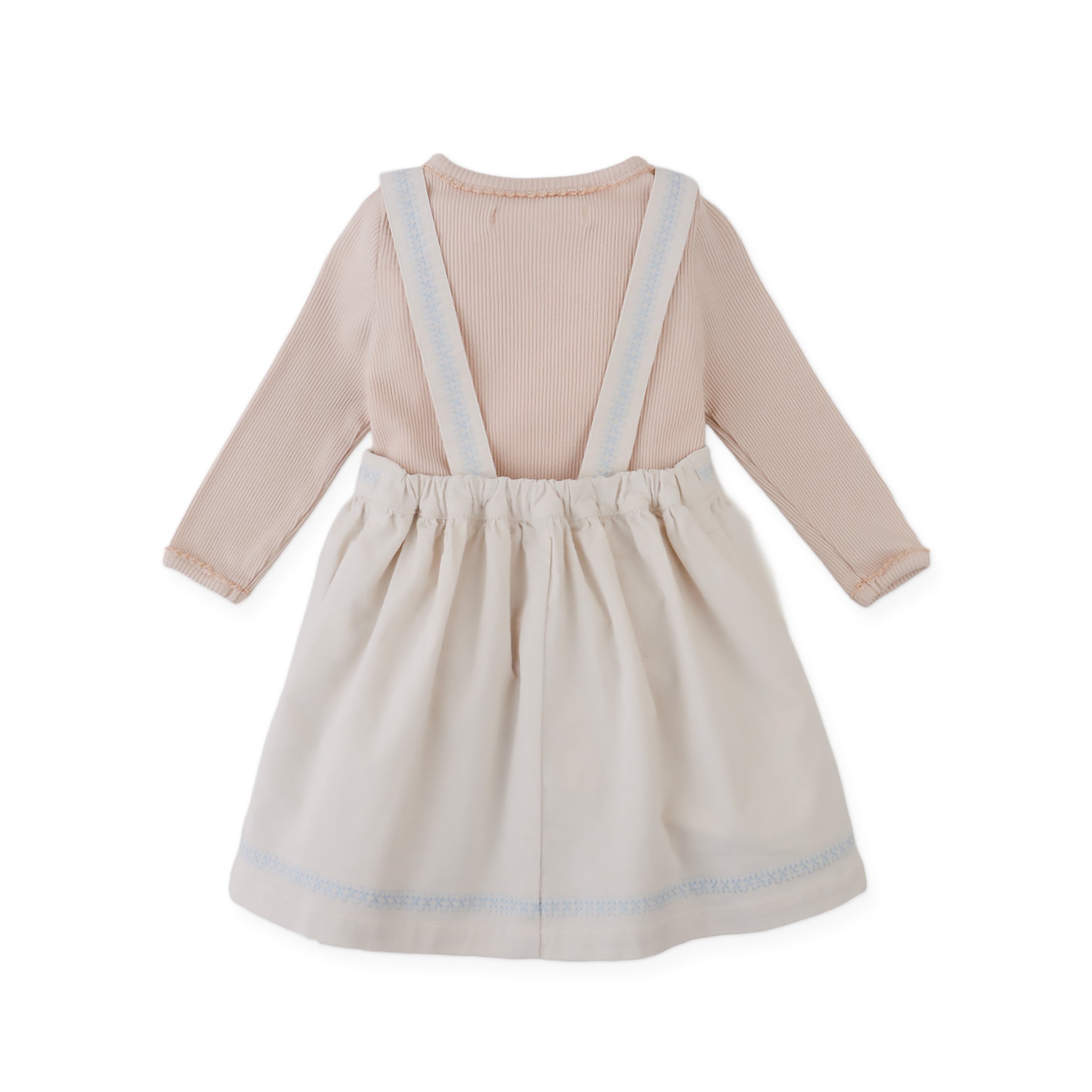 Gingersnaps Vera Cross-Stitch Embroidered Pinafore Dress and Inner Tee Set