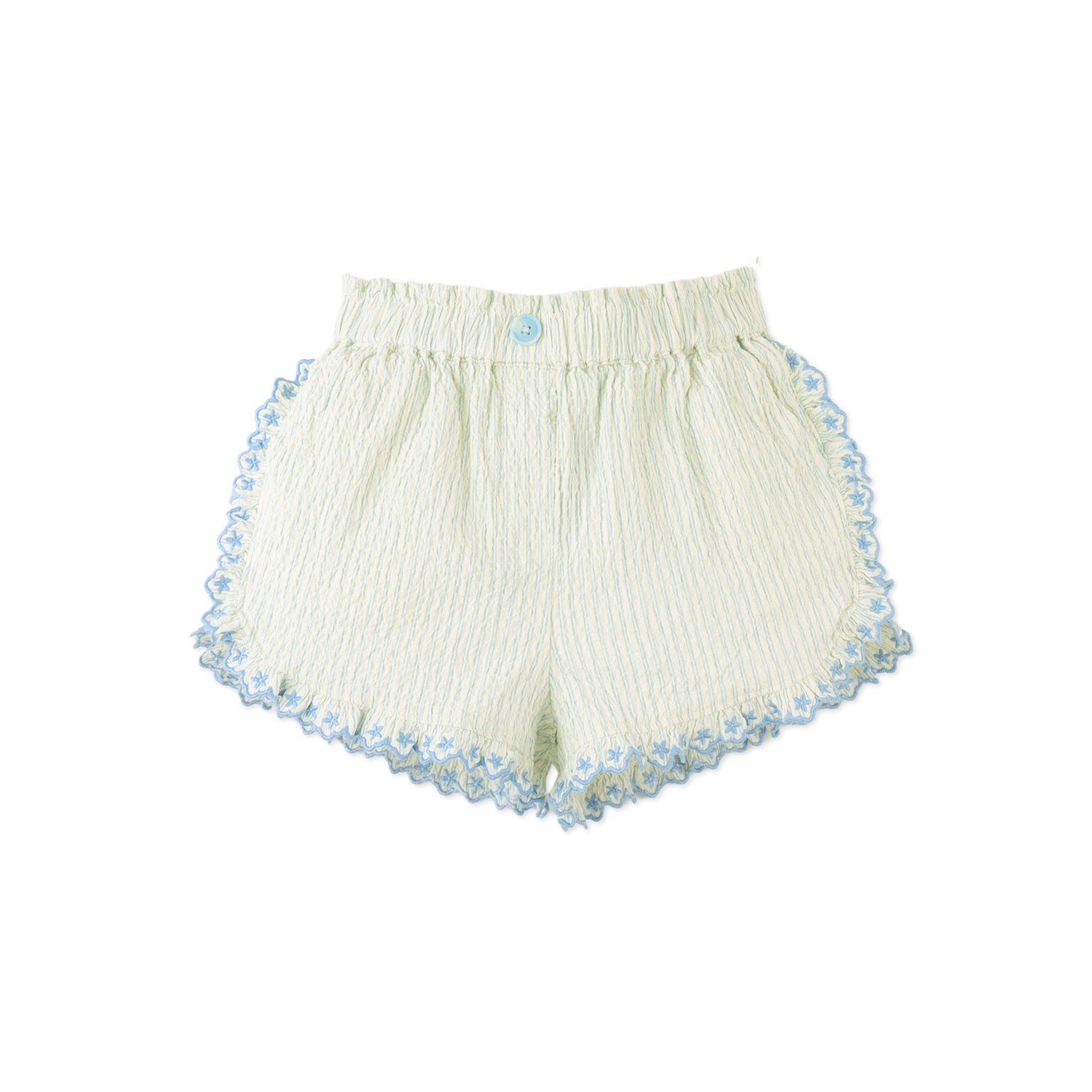 Gingersnaps Isabel Ruffled Striped Apron Top with Tie Straps & Ruffled Shorts