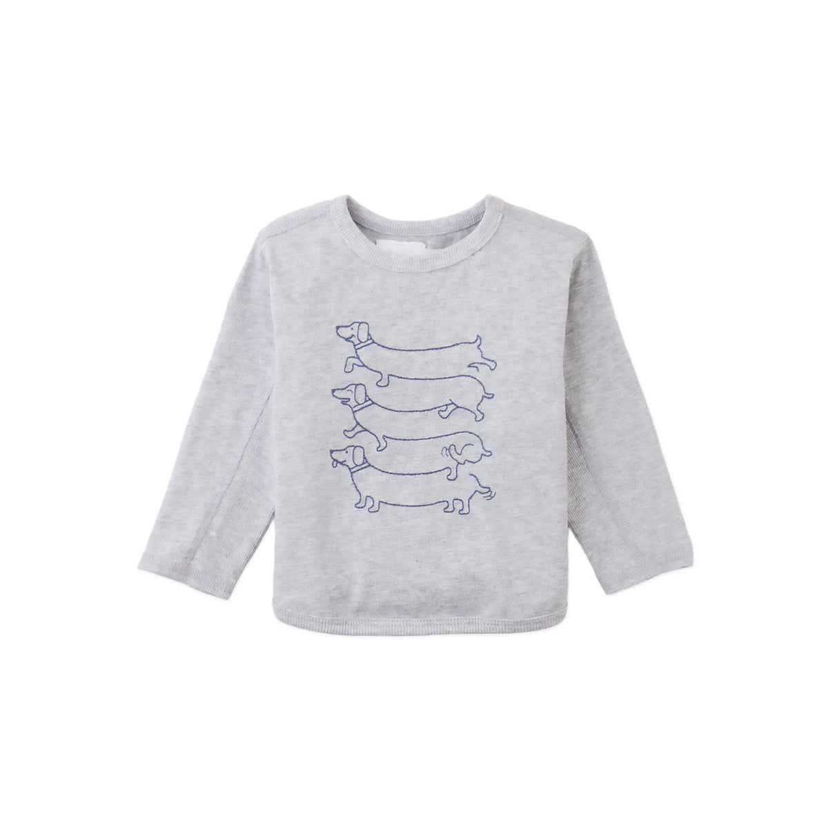 Gingersnaps Gianni Barrel Tee with Dachshund Outline Embroidery