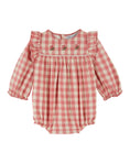 Gallery viewerに画像を読み込む, PINK GINGHAM EMBROIDERED ROMPER

