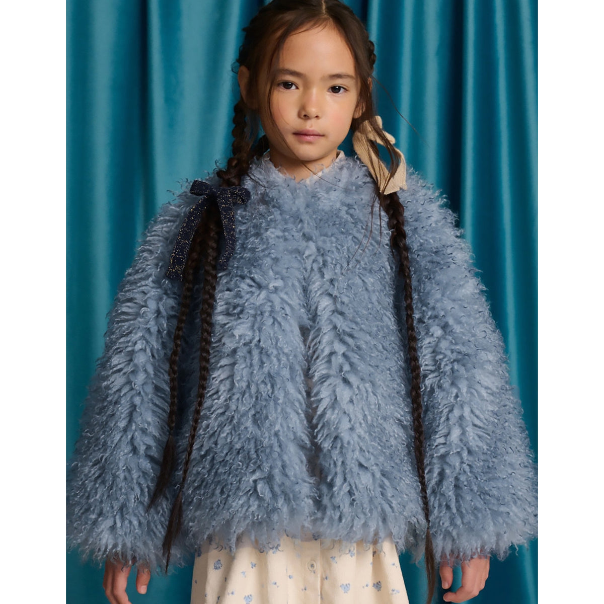 Gingersnaps Cressida Coat with Raglan Sleeves in Shaggy Faux Fur