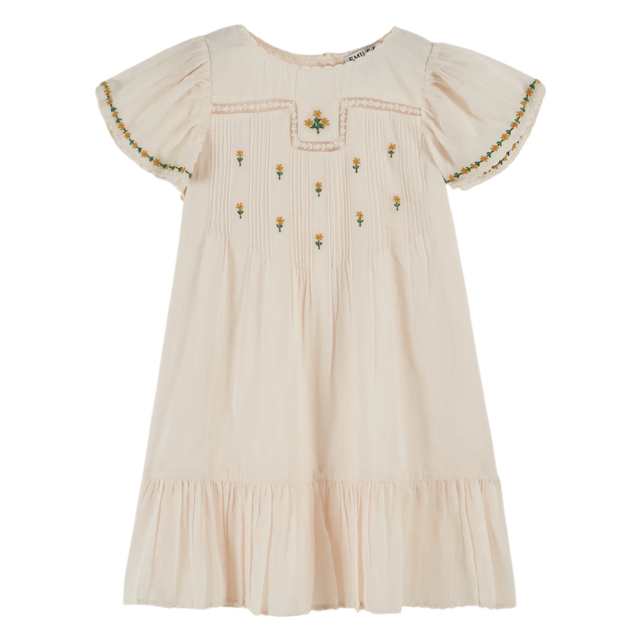 EMBROIDERED AND SCALLOPED DRESS