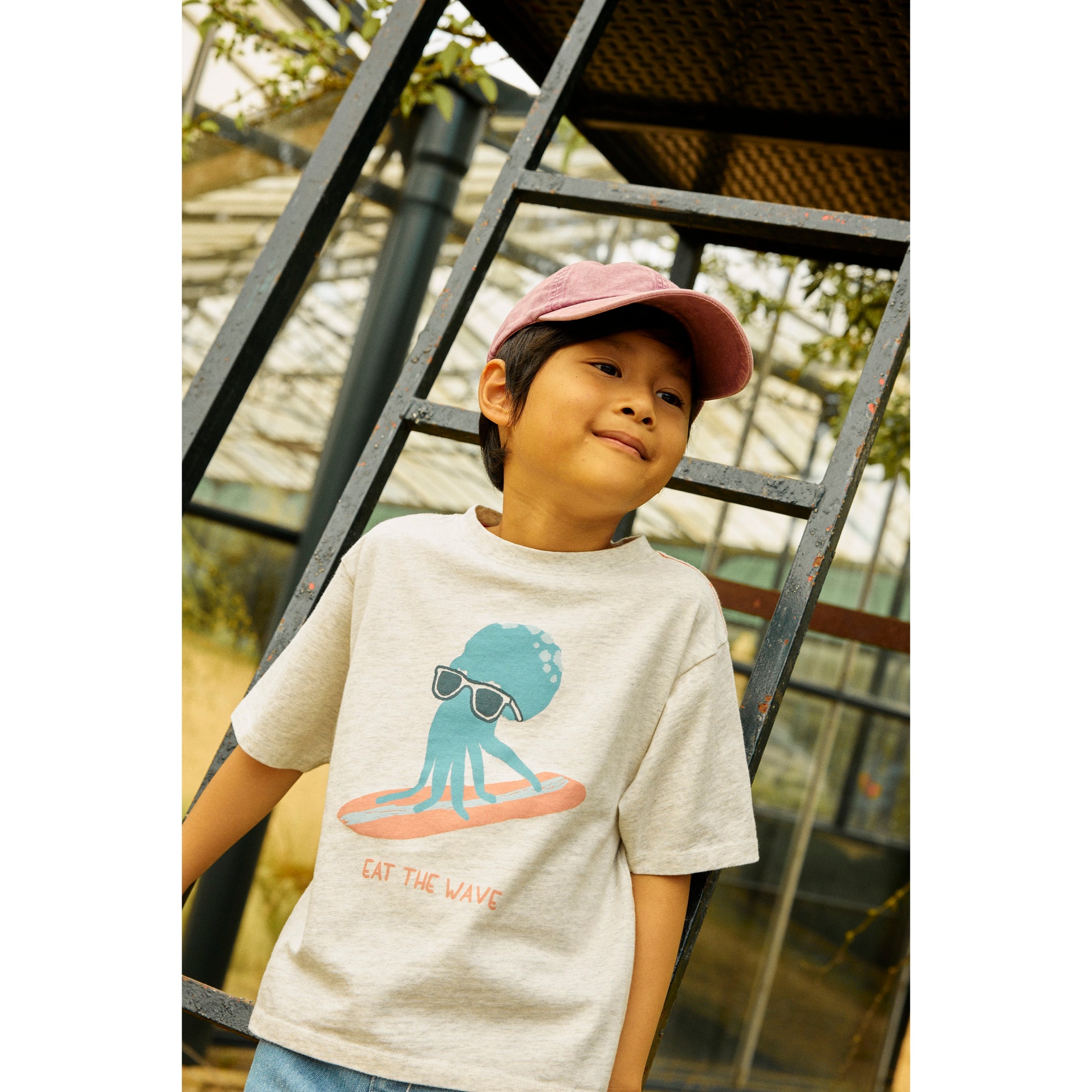 Gingersnaps Oruo Surfing Octopus Relaxed-Fit Graphic Tee