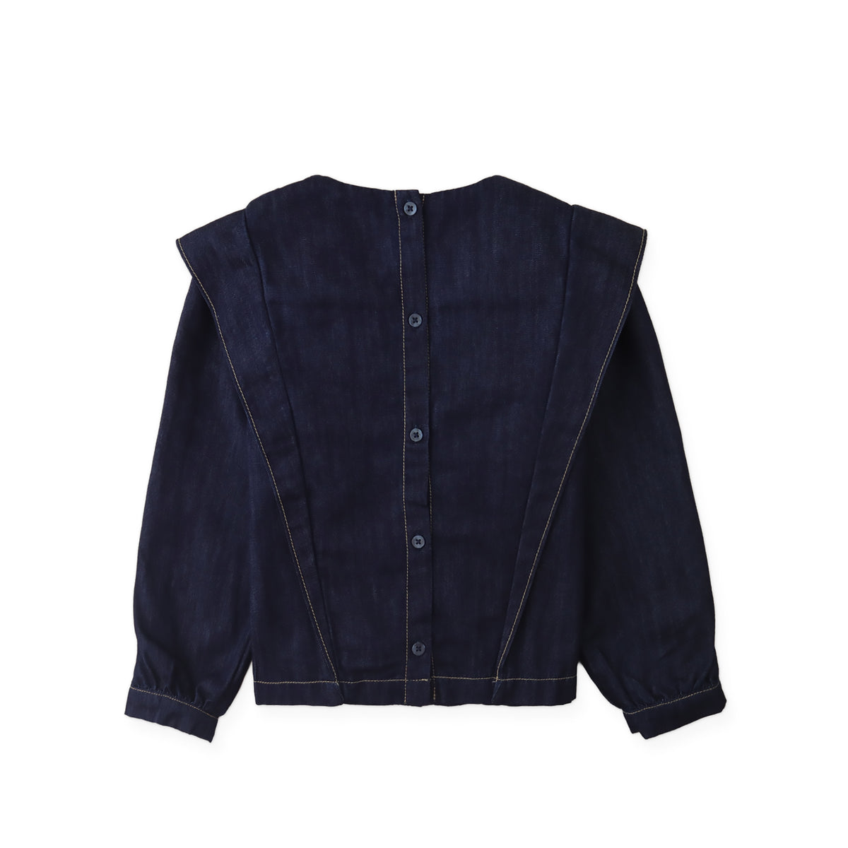 Gingersnaps Flerida Blouse with Handmade Diamond Smocking & Shoulder Vents