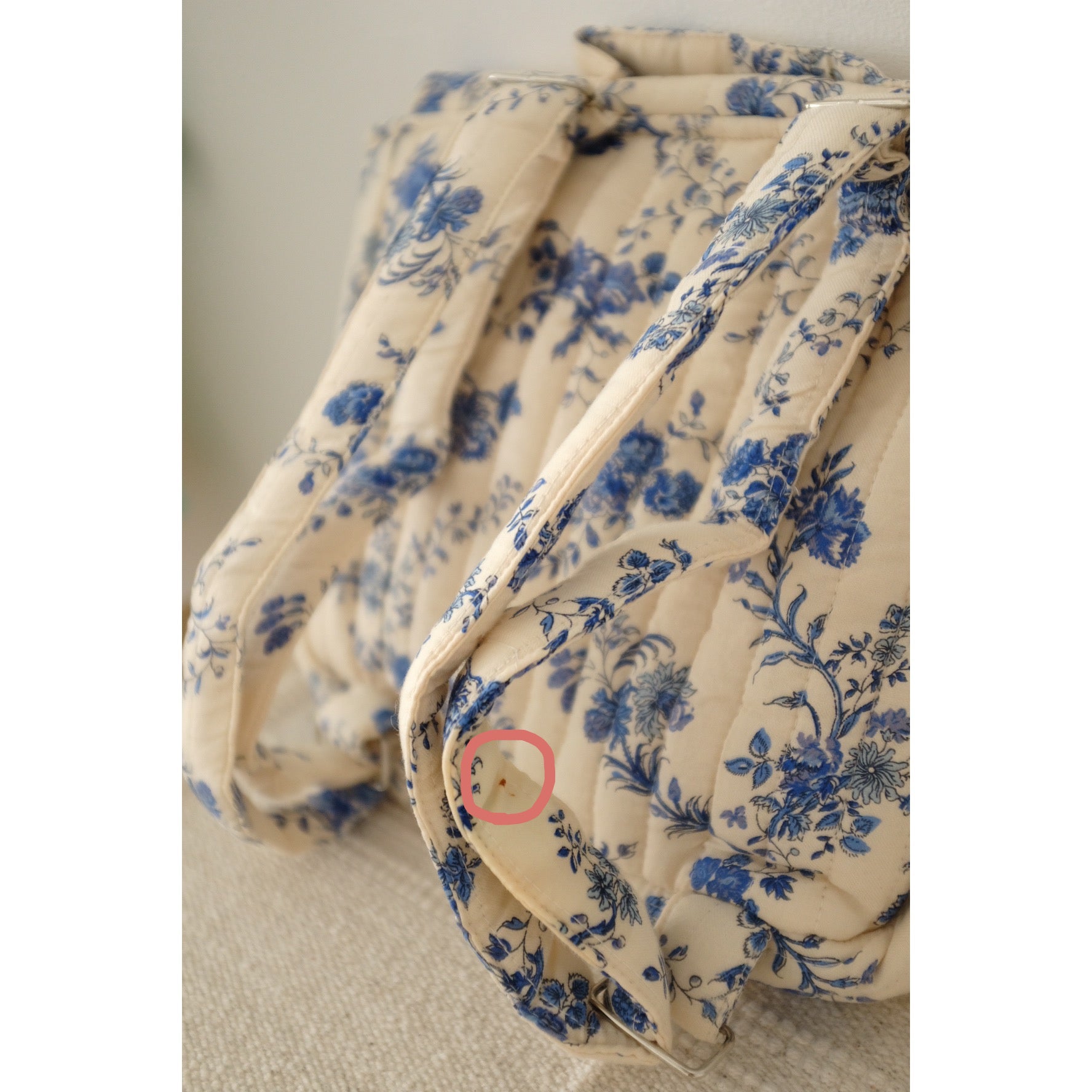 QUILTED BINDER ORCHID BLUE