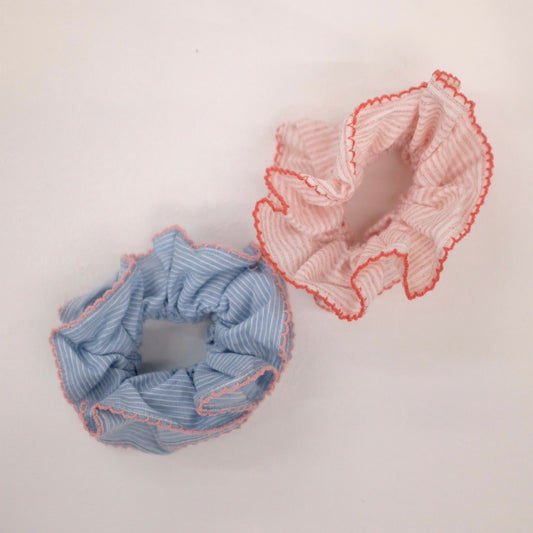 Rue Scrunchies With Picoting Edges