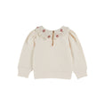 Gallery viewerに画像を読み込む, ORGANIC COTTON CROCHET-NECK SWEATSHIRT
