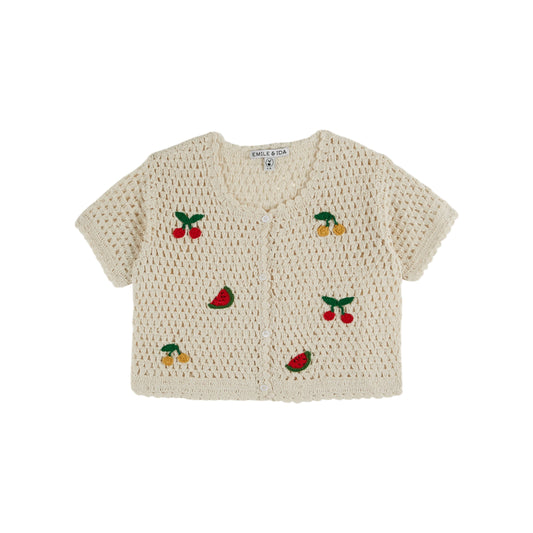 FRUITS CROCHET CARDIGAN