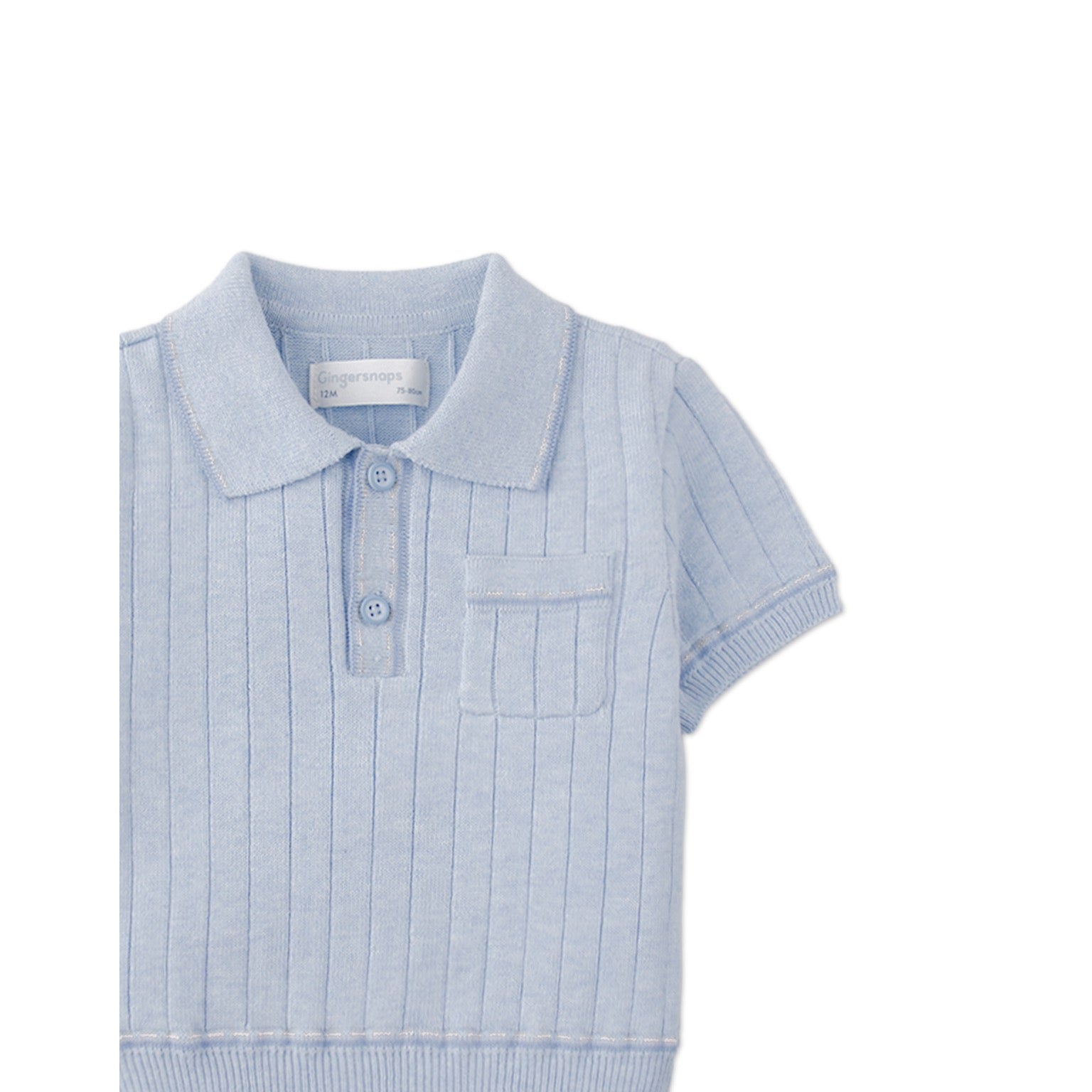 Baby Reiner Polo Shirt with Striped Tipping Accents