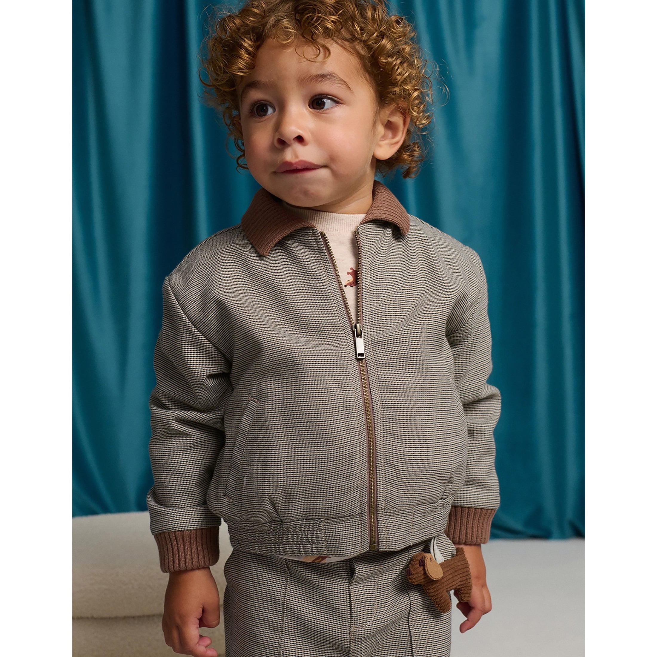 Gingersnaps Leonardo Micro- Houndstooth Harrington Jacket