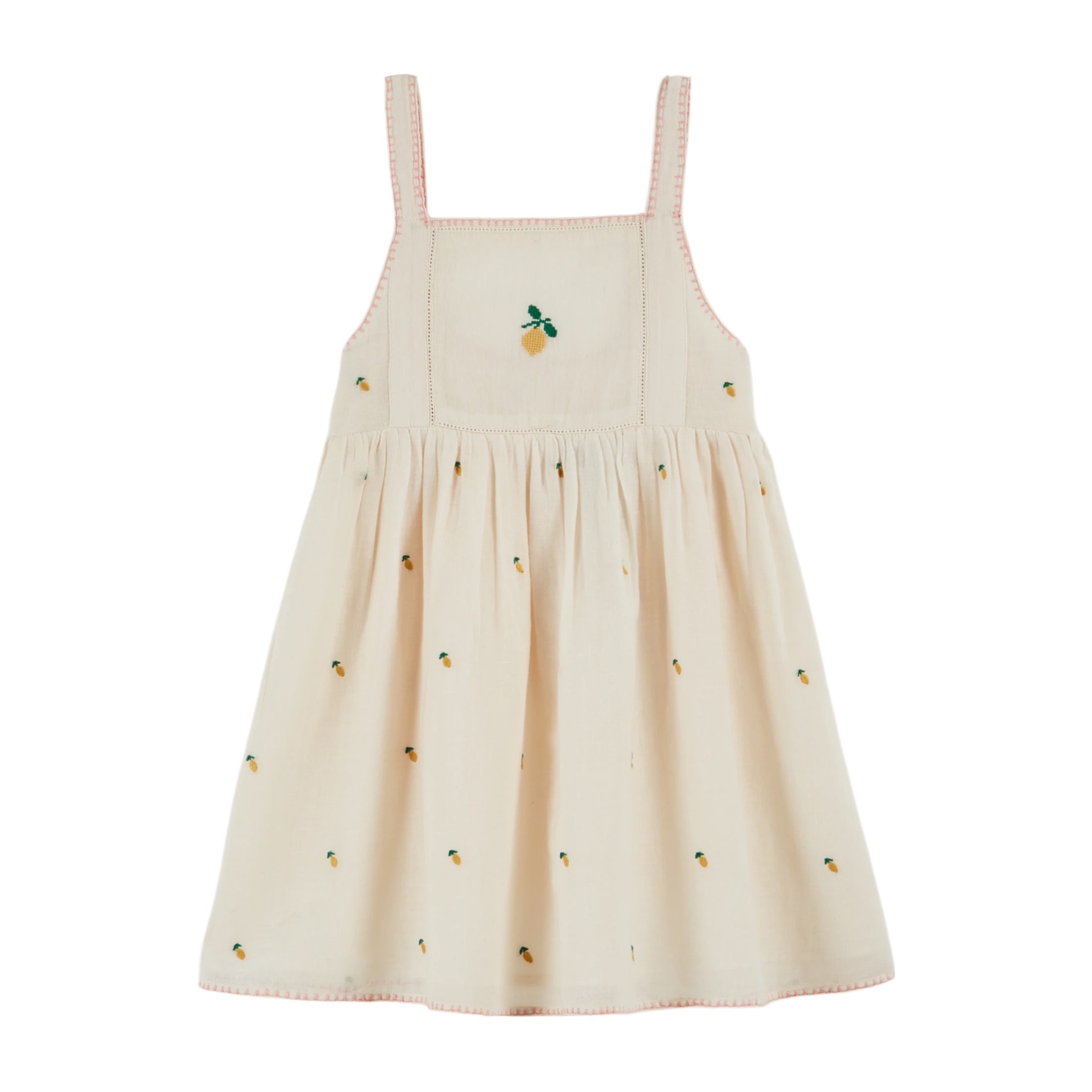 LEMON EMRBOIDERED DRESS