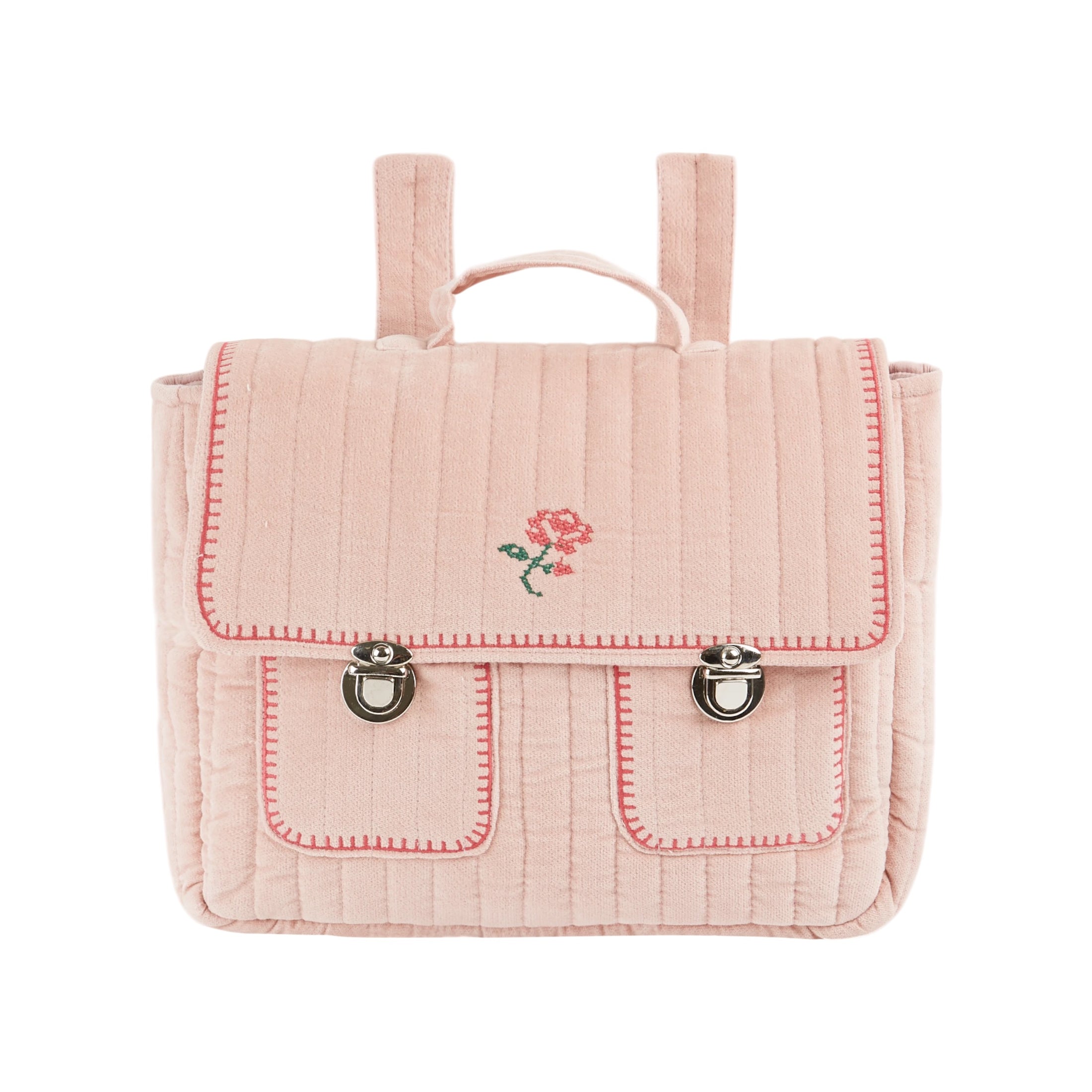 PALE PINK QUILTED SATCHEL