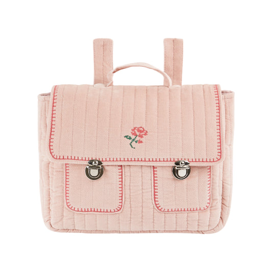 PALE PINK QUILTED SATCHEL