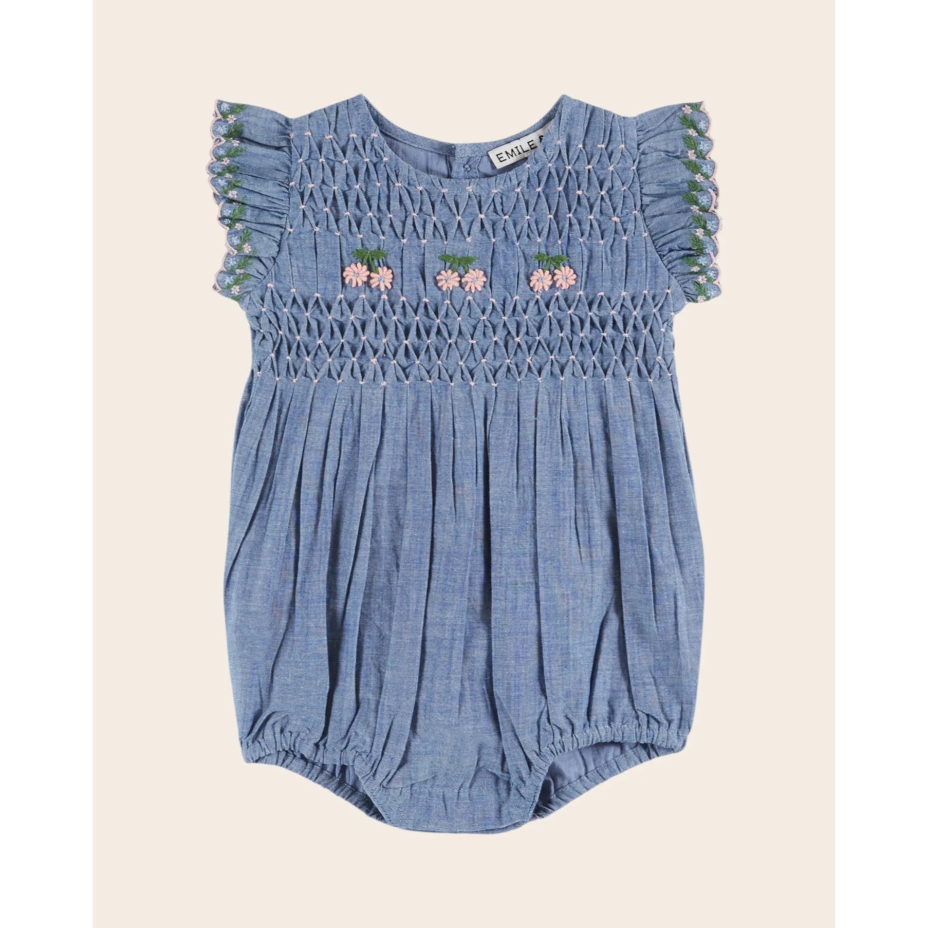 HAND SMOCK EMBROIDERED COMBIBLOOMER