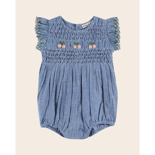 HAND SMOCK EMBROIDERED COMBIBLOOMER